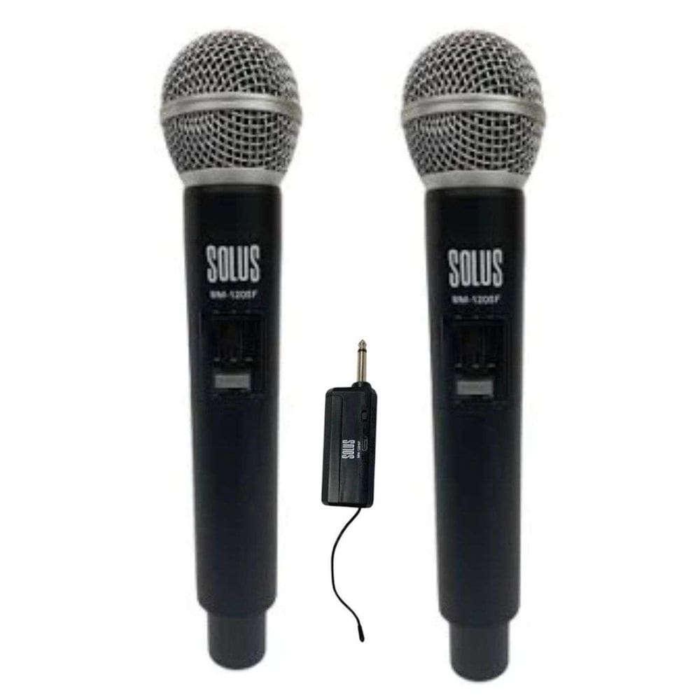 Microfone Sem Fio Duplo Solus Preto Sequencia Fixa