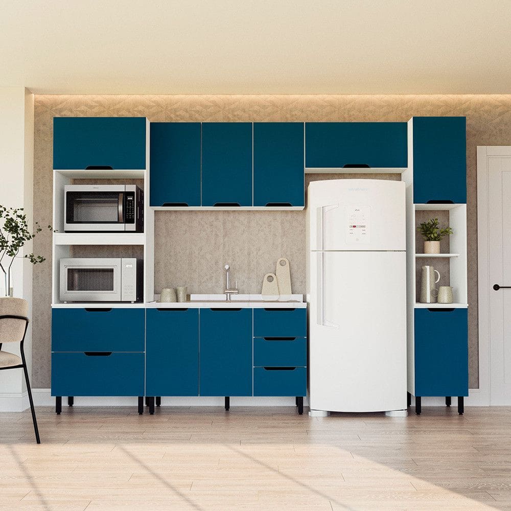 Guarda Roupa Solteiro 2 Portas 3 Gavetas Flex Color York Luciane