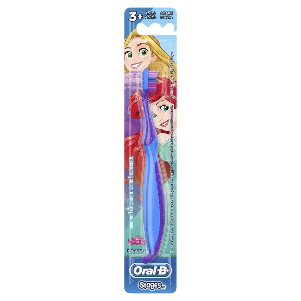 Escova Dental Infantil Oral-B Pro Saúde Stages de 5 a 7 Anos Macia Cores e Personagens com 1 Unidade