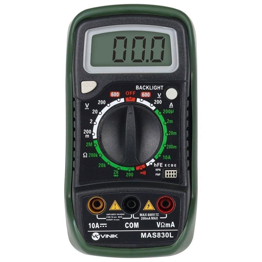 Multímetro Digital Data Hold Mas830l