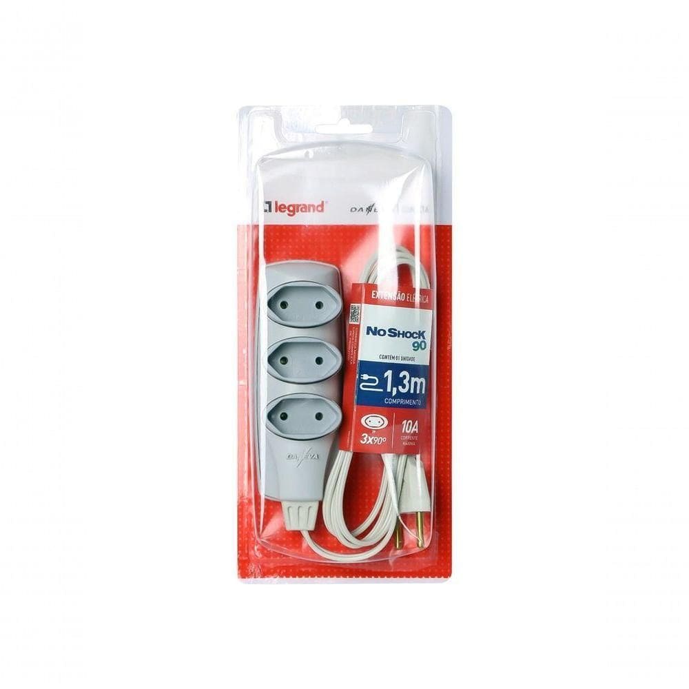 Extensão Noshock90 Pl 2x0,75 2p 10a Cinza 1,3m