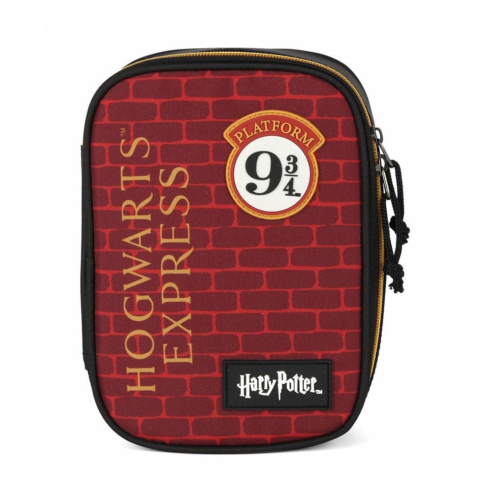 Estojo Box Harry Potter Grifinória Hogwarts Escolar Vinho
