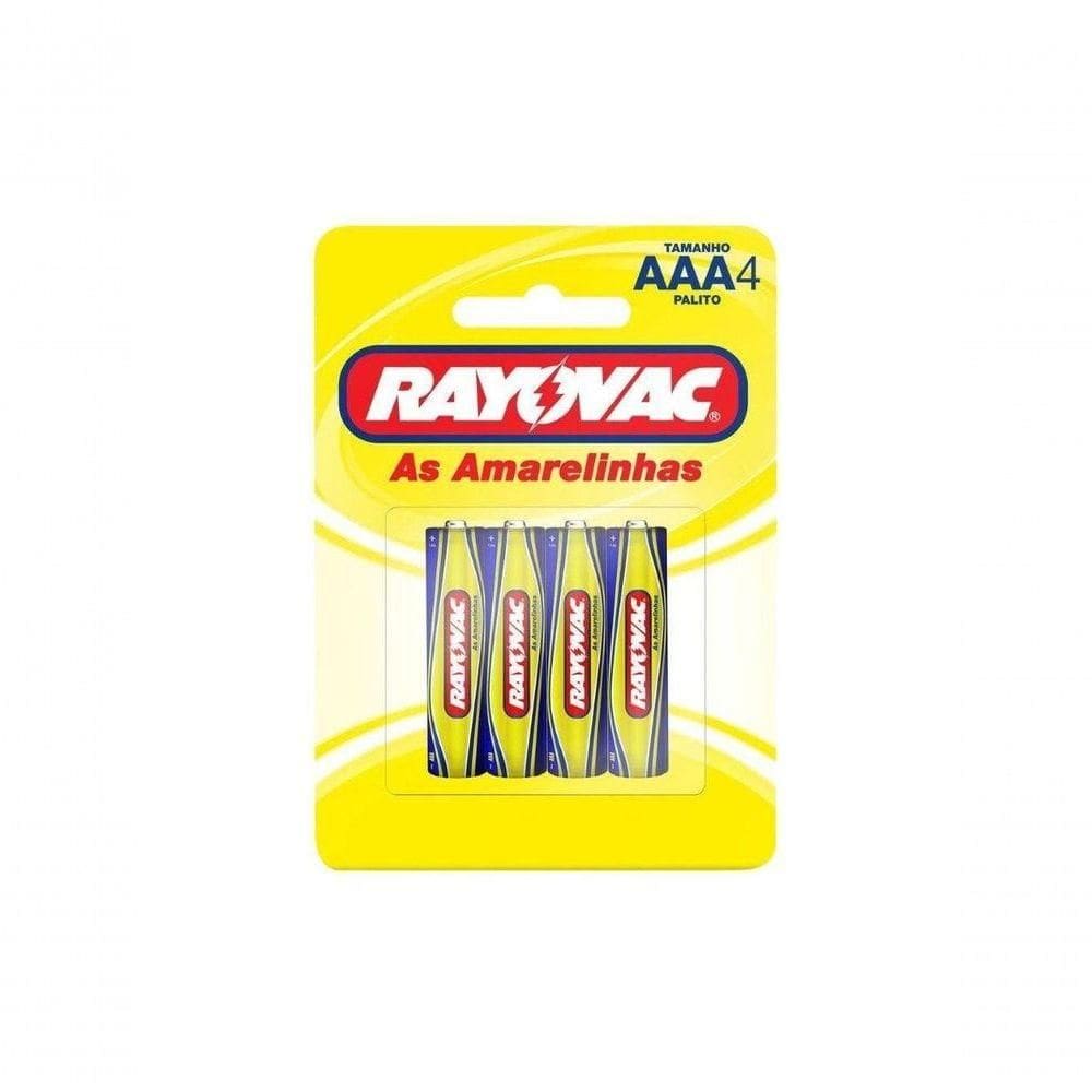 Pilha Rayovac Amarelinha Aaa Pequena Com4 Unidades