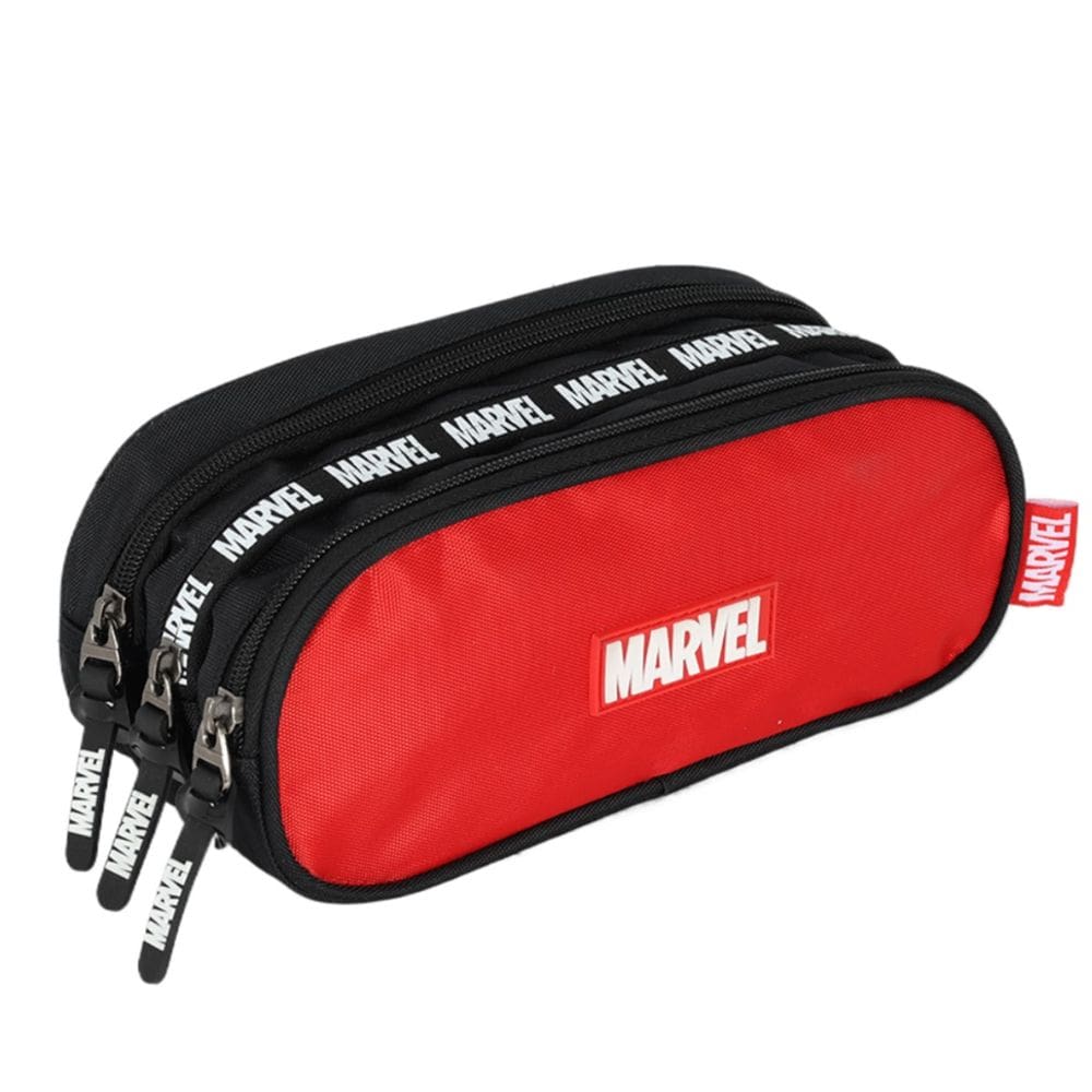 Estojo Marvel Heróis Avengers Vermelho Luxcel Triplo Oficial