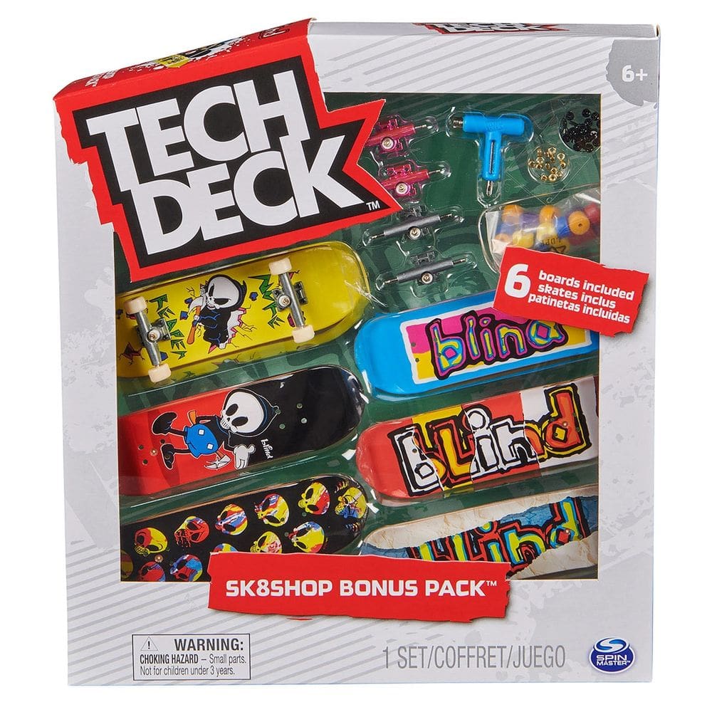 Tech Deck Skate de Dedo Shop Bonus Pack Com 6 Blind - Sunny