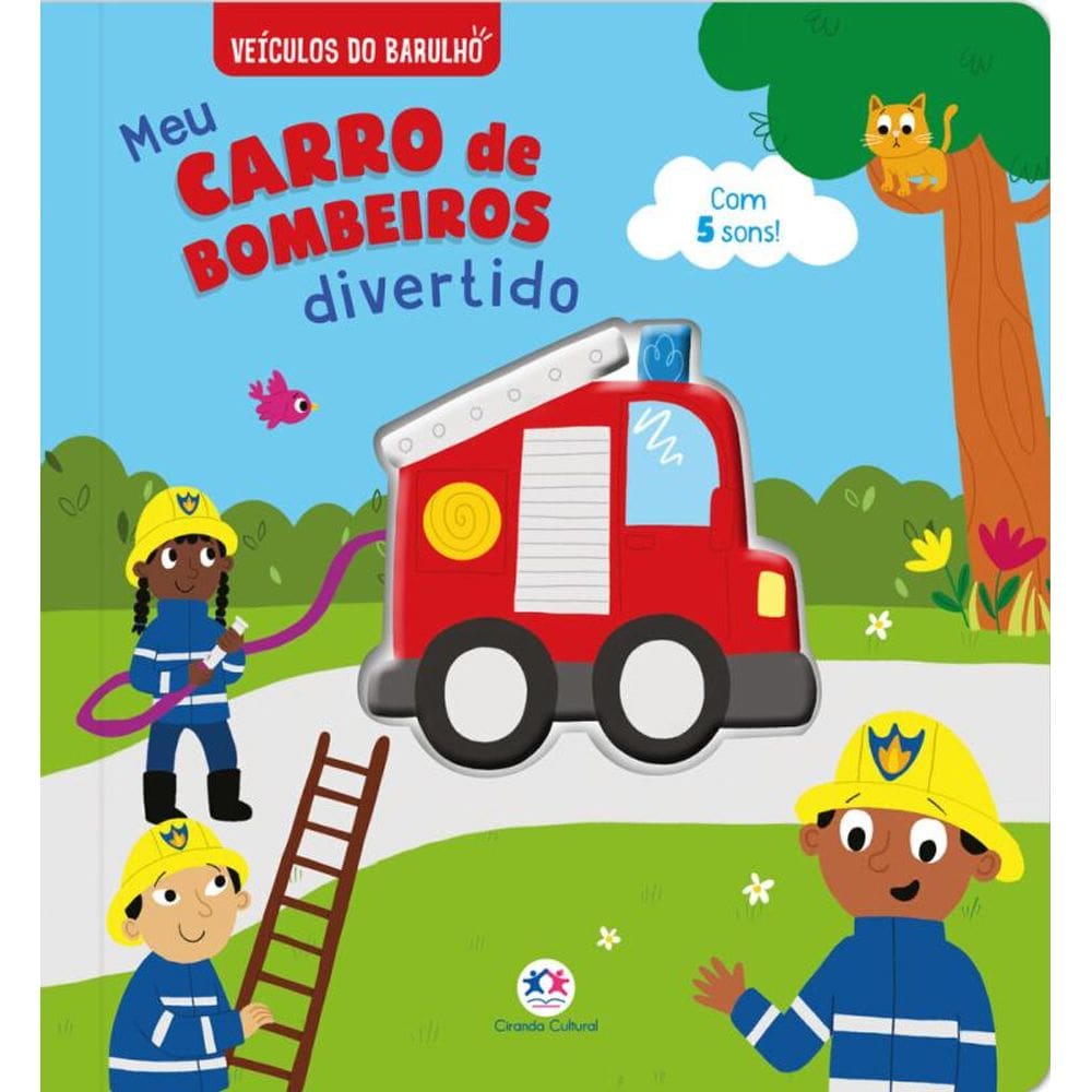 Meu Carro de Bombeiros Divertido com 5 Sons