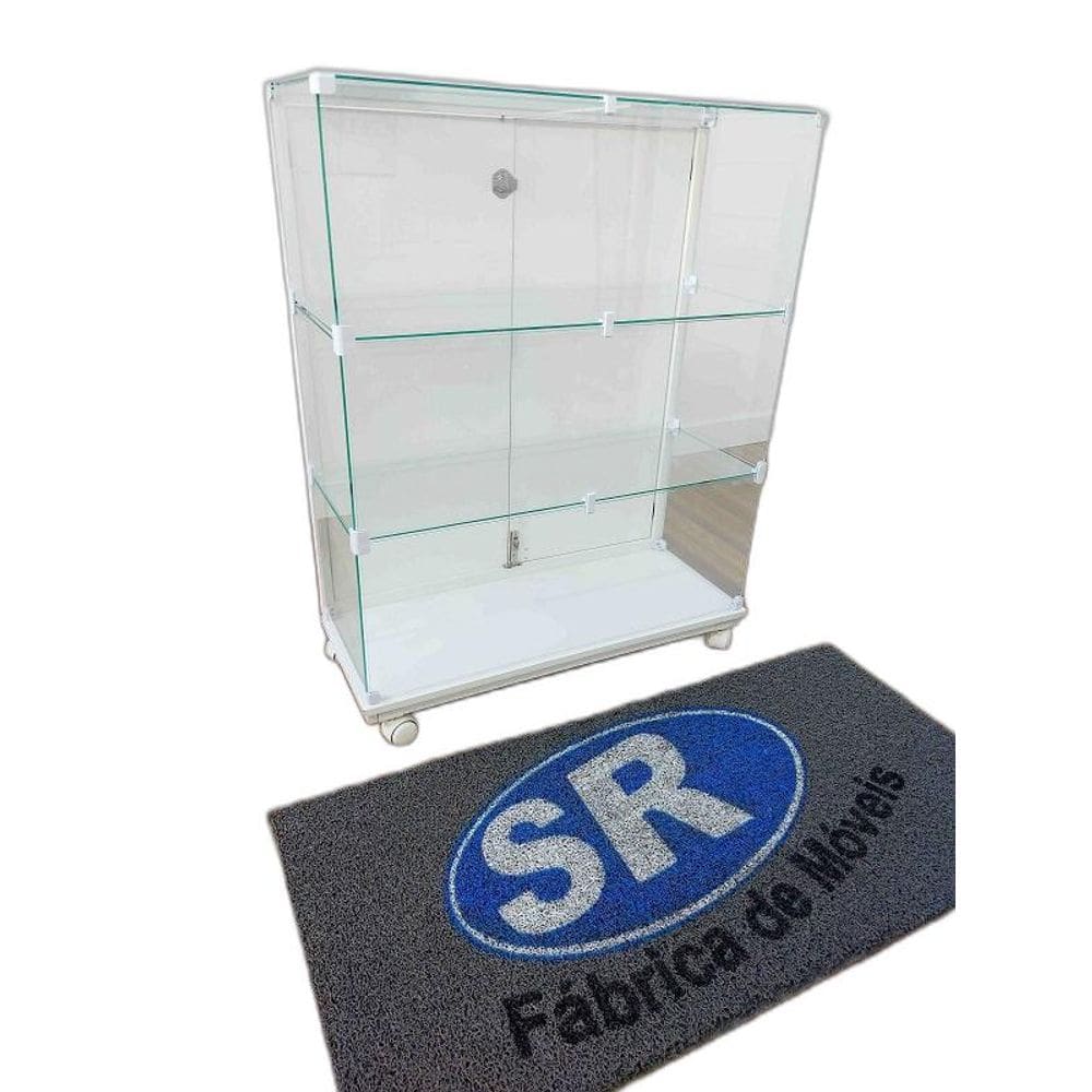 Balcão Modulado De Vidro Com Porta