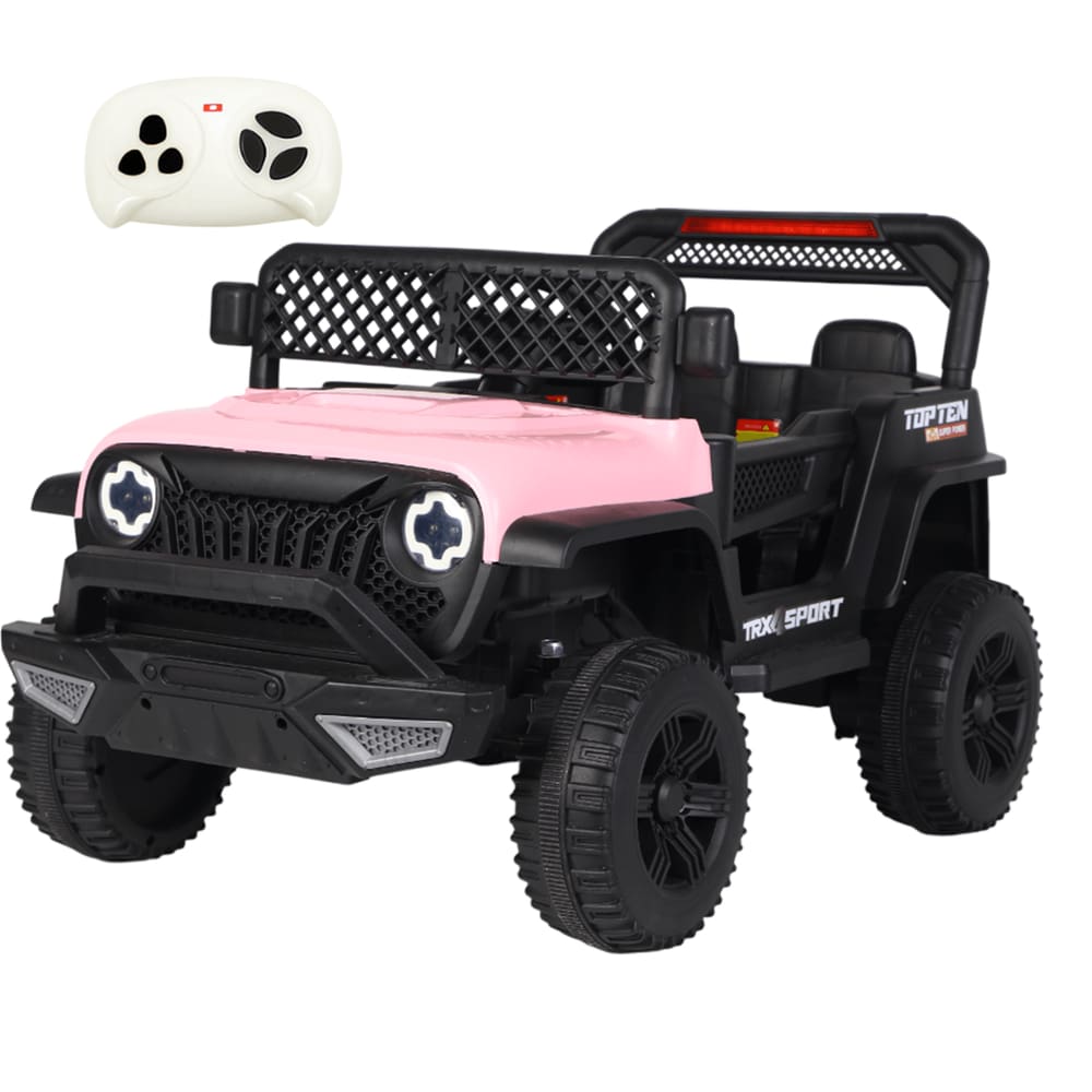 Carro Eletrico Bang Toys Jipe Adventure Rosa 12V Controle Remoto