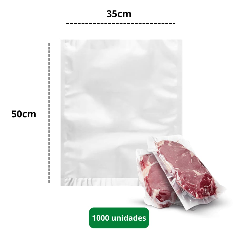 Saco a Vácuo 35X50cm com 0,16 micras 1000 Unidades