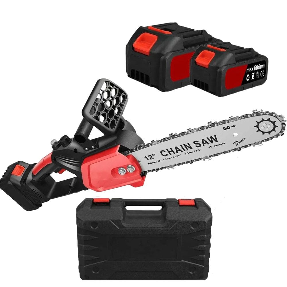 Serra Eletrica Grande 12 Polegadas Motosserra Portatil Bateria Recarregavel Sem Fio Jardinagem