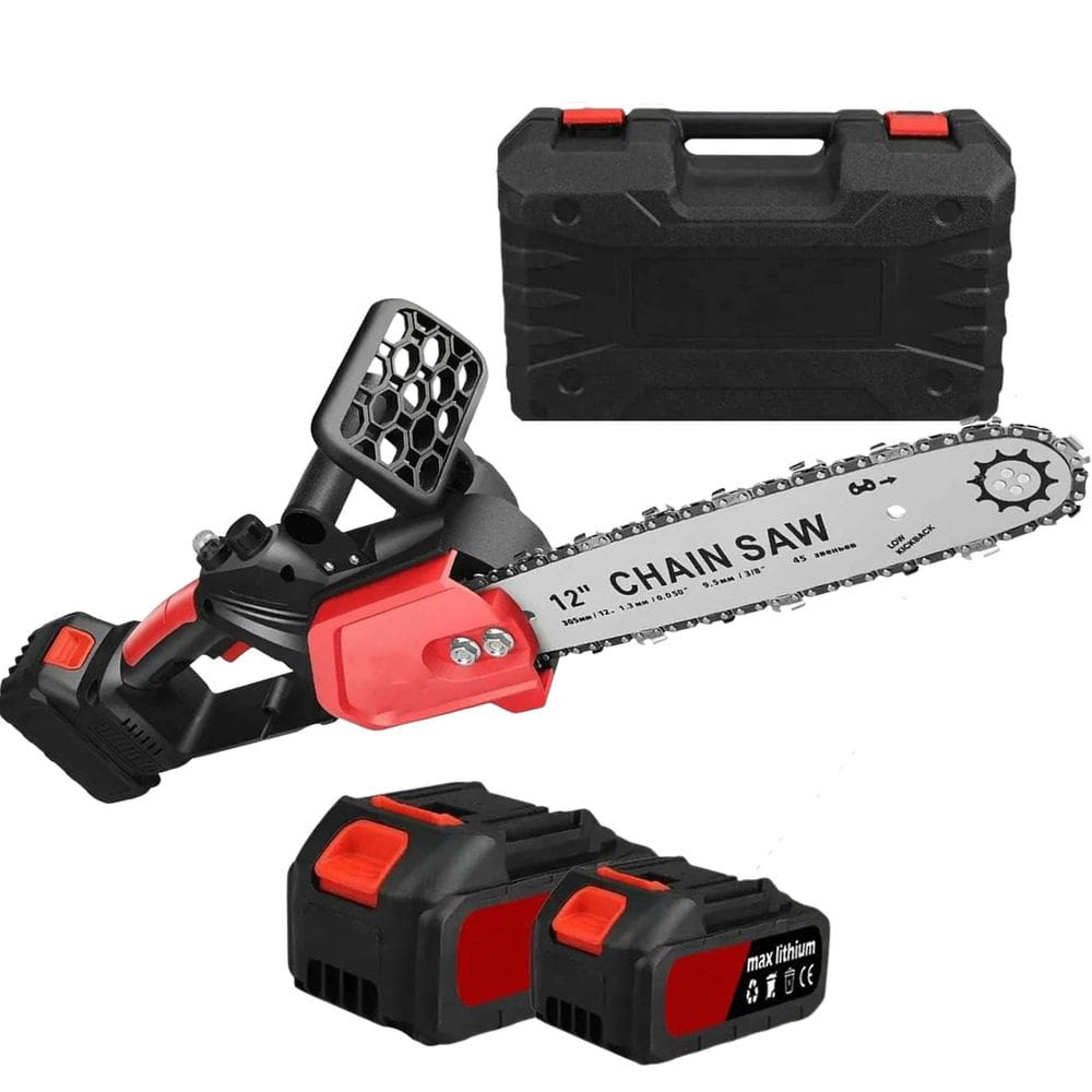 Serra Eletrica Grande 12 Polegadas Portatil Motosserra Bateria Sem Fio Jardinagem Mercenaria Carpintaria Obra Podagem