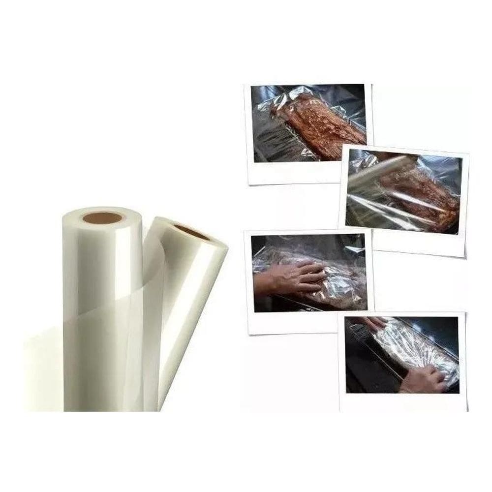 2X Bobina Papel Celofane Churrasco Poliester 45Cm X 65 Metro