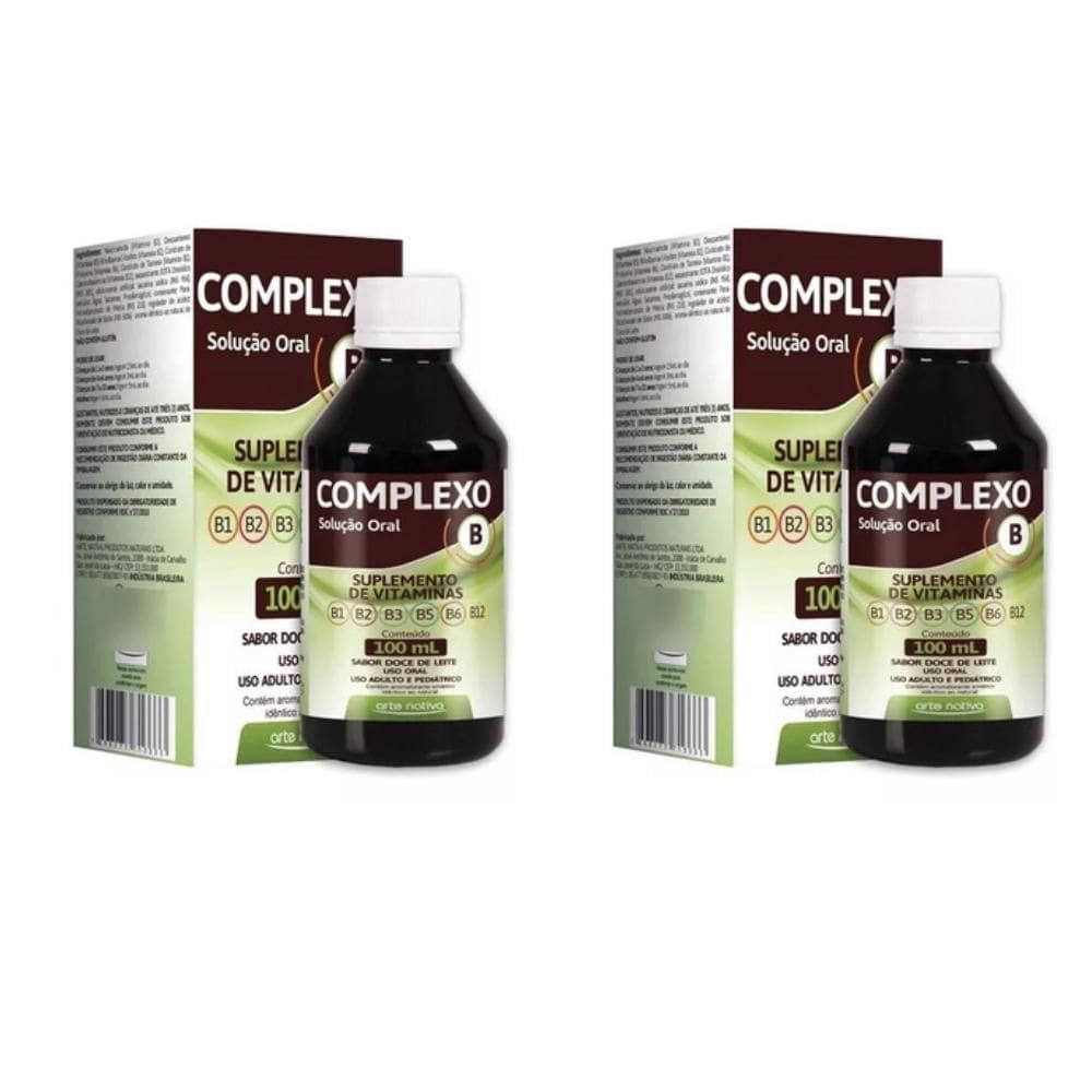 Kit C/2 Complexo B Solução 100Ml - Arte Nativa