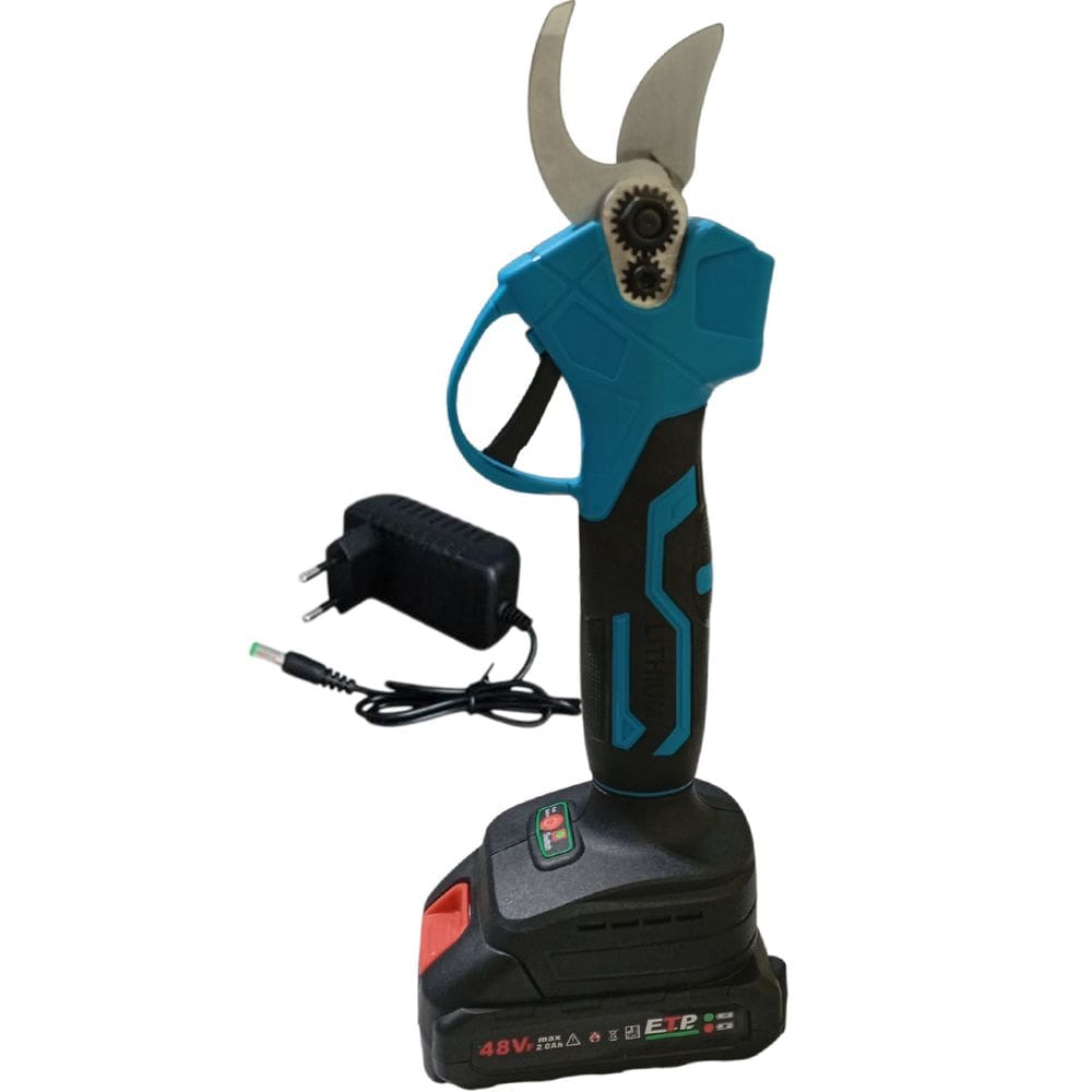 Tesoura Eletrica Corta Galho Planta Arvore Horta Podador Jadim Sem Fio Bateria Recarregavel Portatil