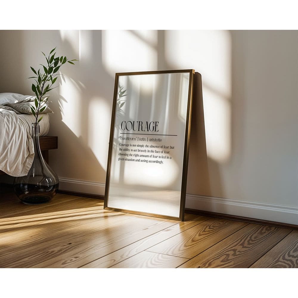 Courage branco - 50 x 70 Caixa (canvas)