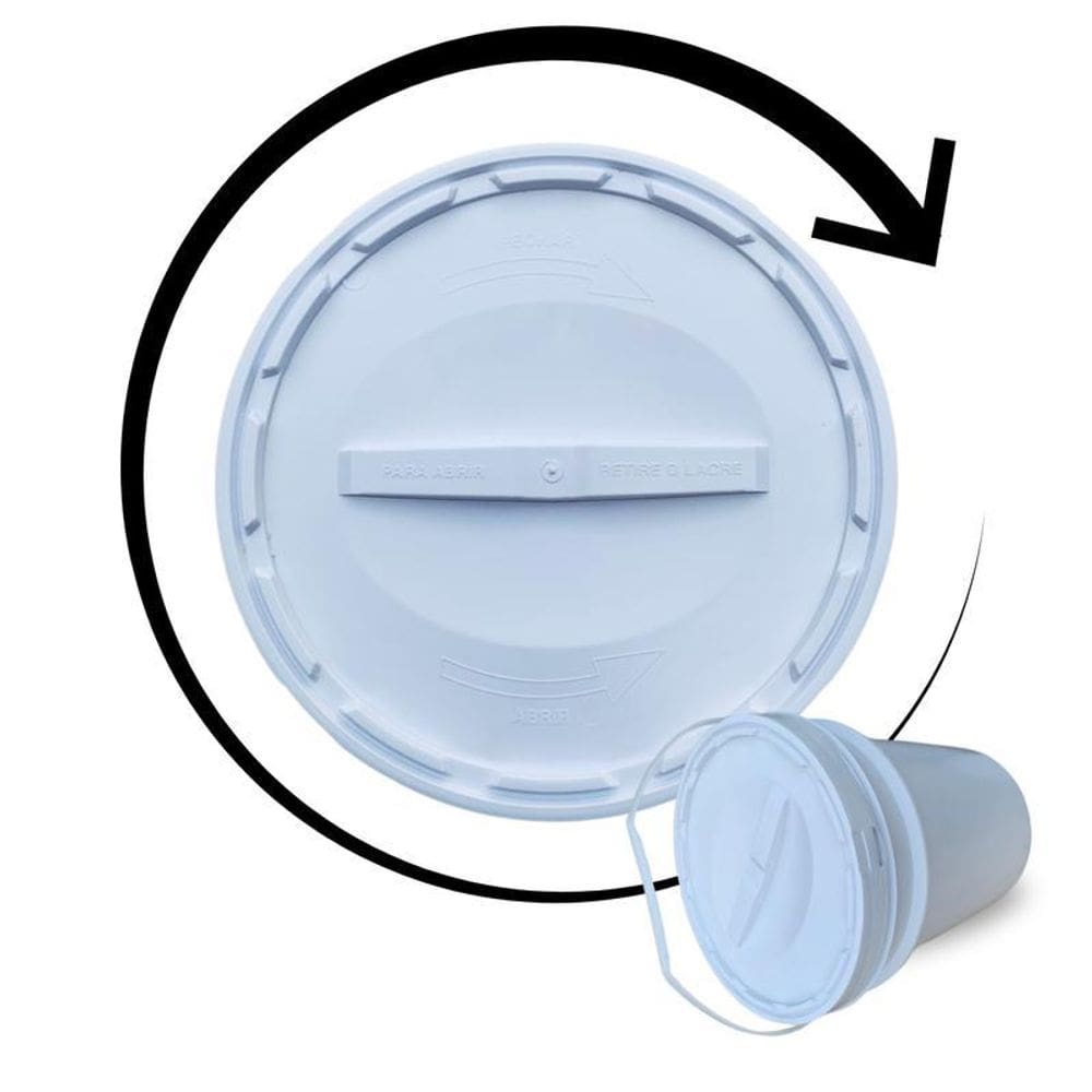 Balde Para Vinagre 20L Tampa De Rosquear - Kit 17 Pçs