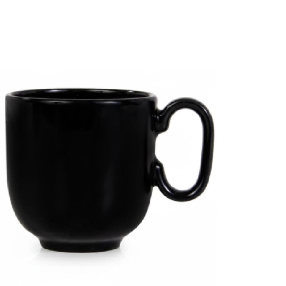 Caneca Preta Chá Café Modelo Forma 350 ml Germer Porcelanas