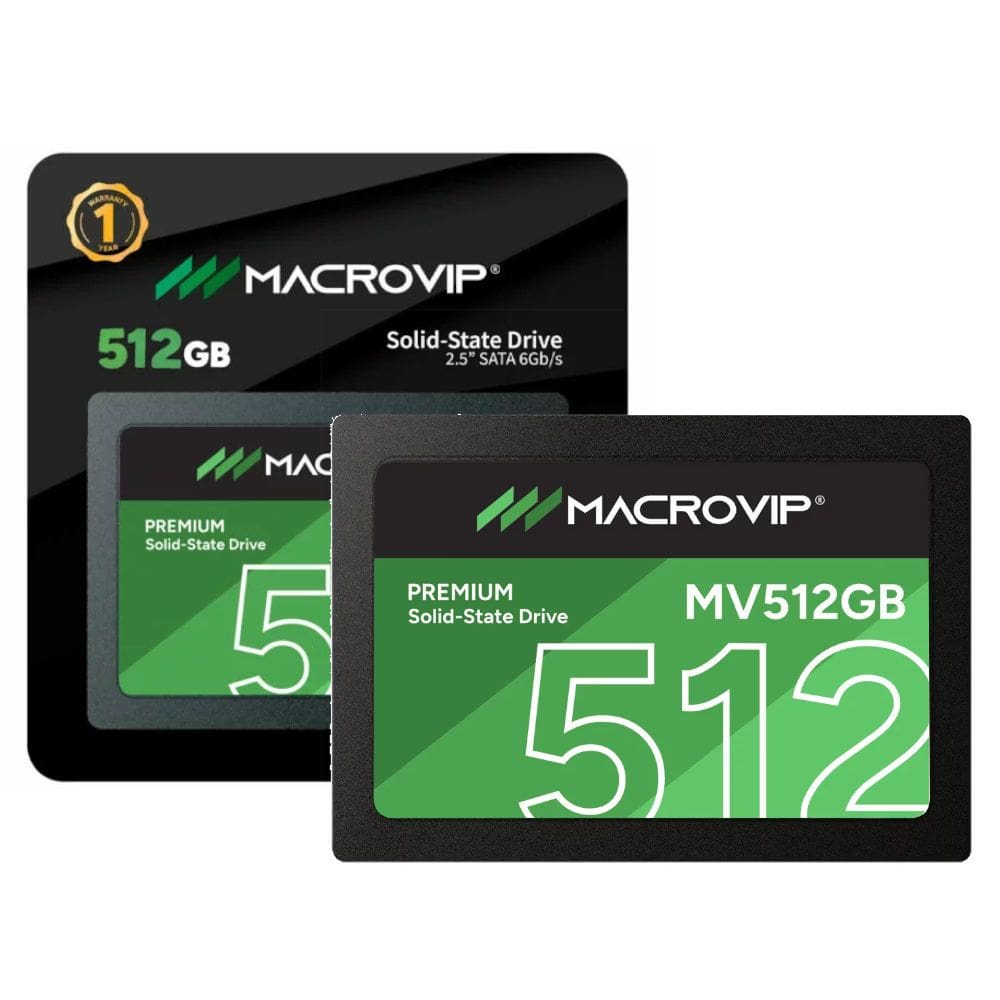 SSD Macrovip Premium 512GB SATA III 2.5” Leitura 520MB/s Gravação 450MB/s - MV512GB