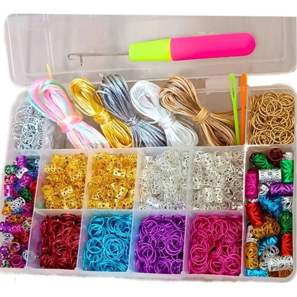 2X Enfeite Para Trança Nagô Acessórios Trancista Braids 1358