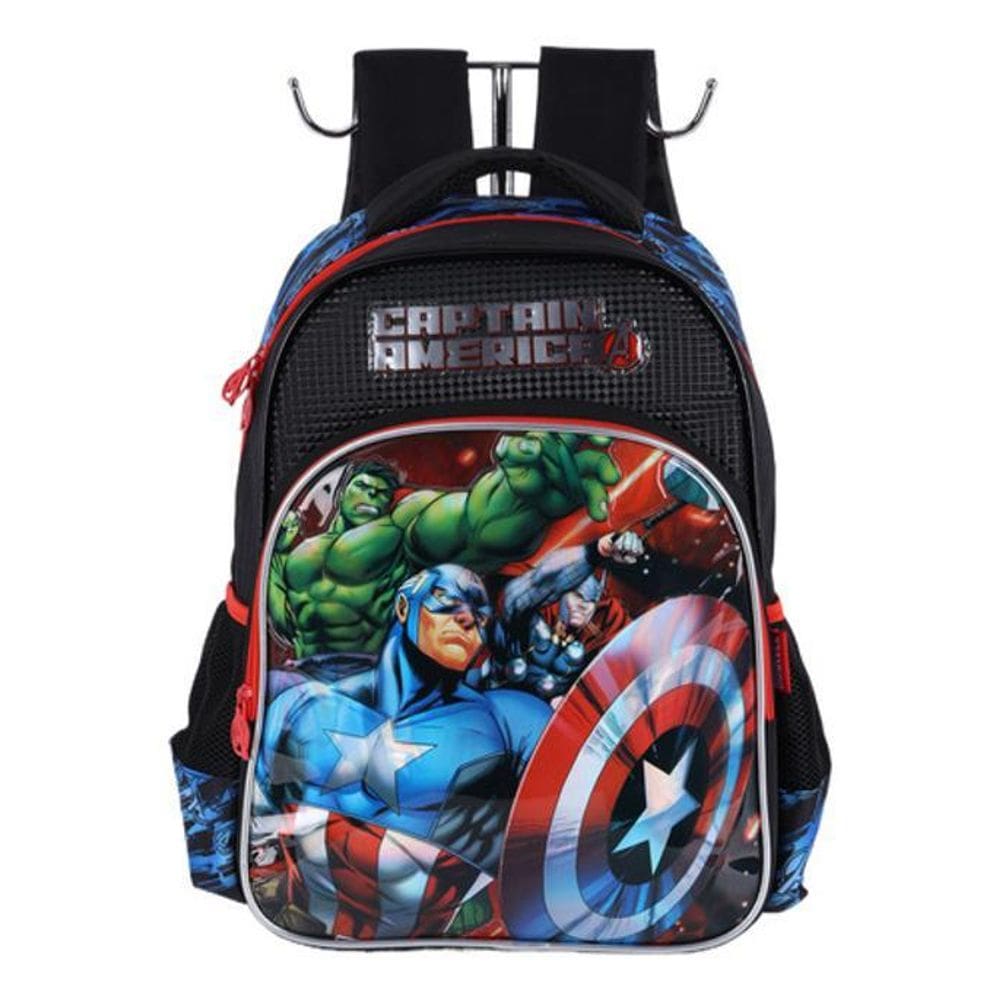 Mochila Escolar Menino Vingadores Capitão América Hulk