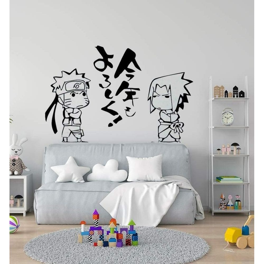 Adesivo De Parede Naruto E Sasuke