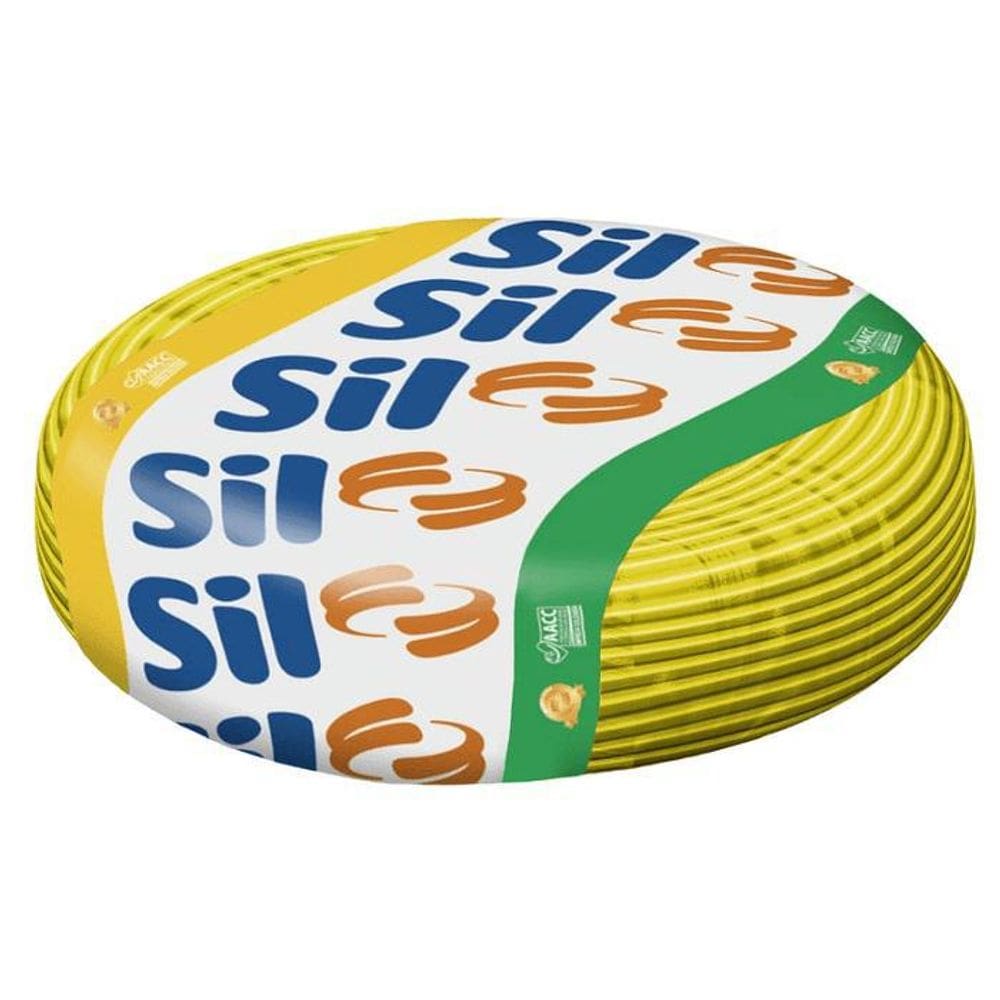 Cabo Fio Flexível 2,5Mm Rolo 100M Amarelo Sil
