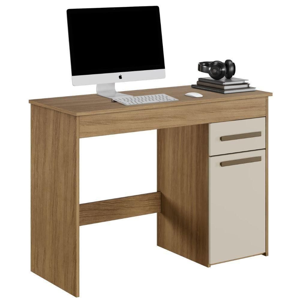 Escrivaninha Atenas 1 Porta 1 Gaveta Cinamomo Off White Arte Móveis