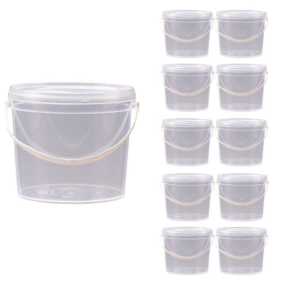 Balde Com Tampa Lacre Para Cozinha 10 Pçs