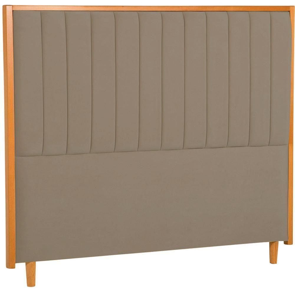 Cabeceira Estofada Casal Imperial Veludo Cappuccino 140 Cm