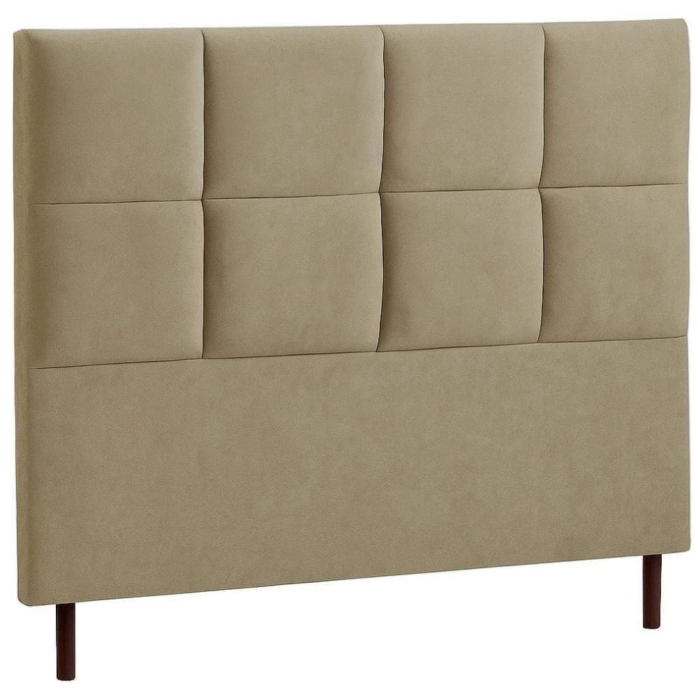 Cabeceira Estofada Queen Espanha Veludo Cappuccino 160 Cm