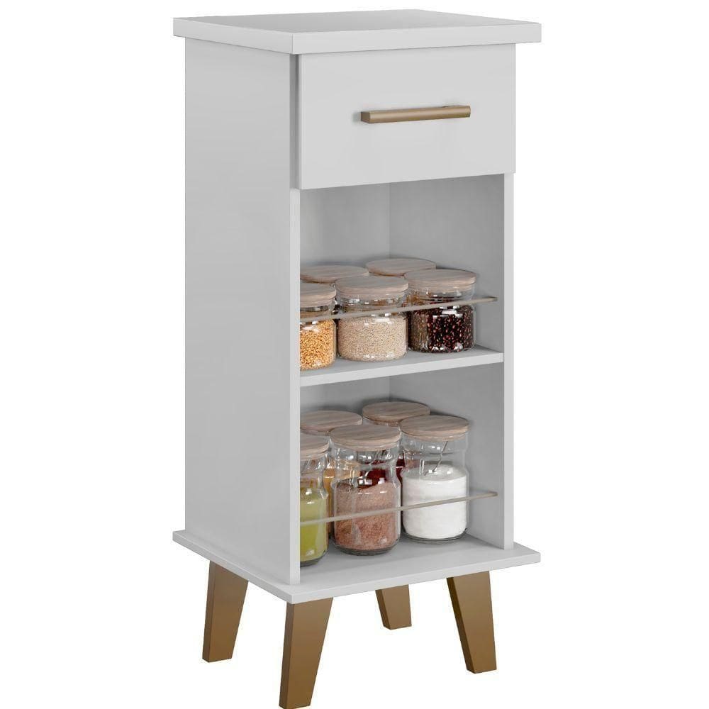 Balcão Arte Star 1 Gaveta Branco Arte Móveis