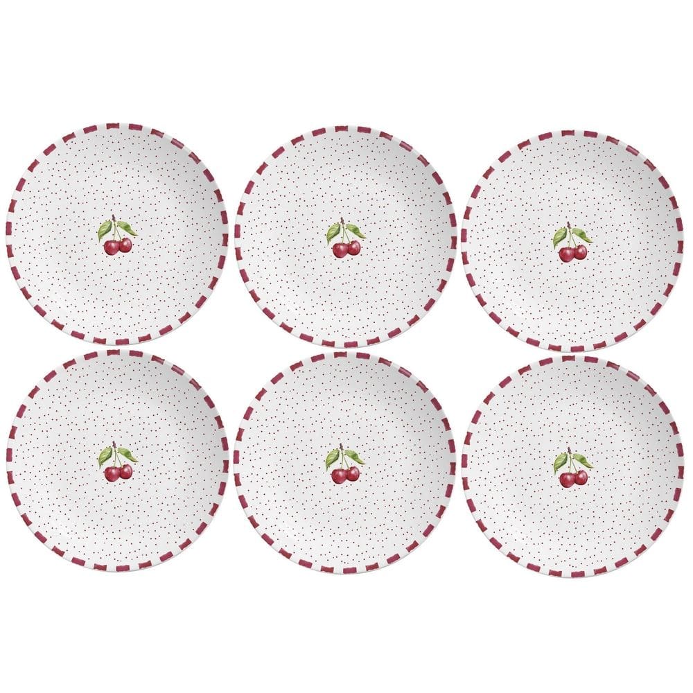 Jogo de Pratos Rasos Amarena - 29cm - 6 Peças - Alleanza