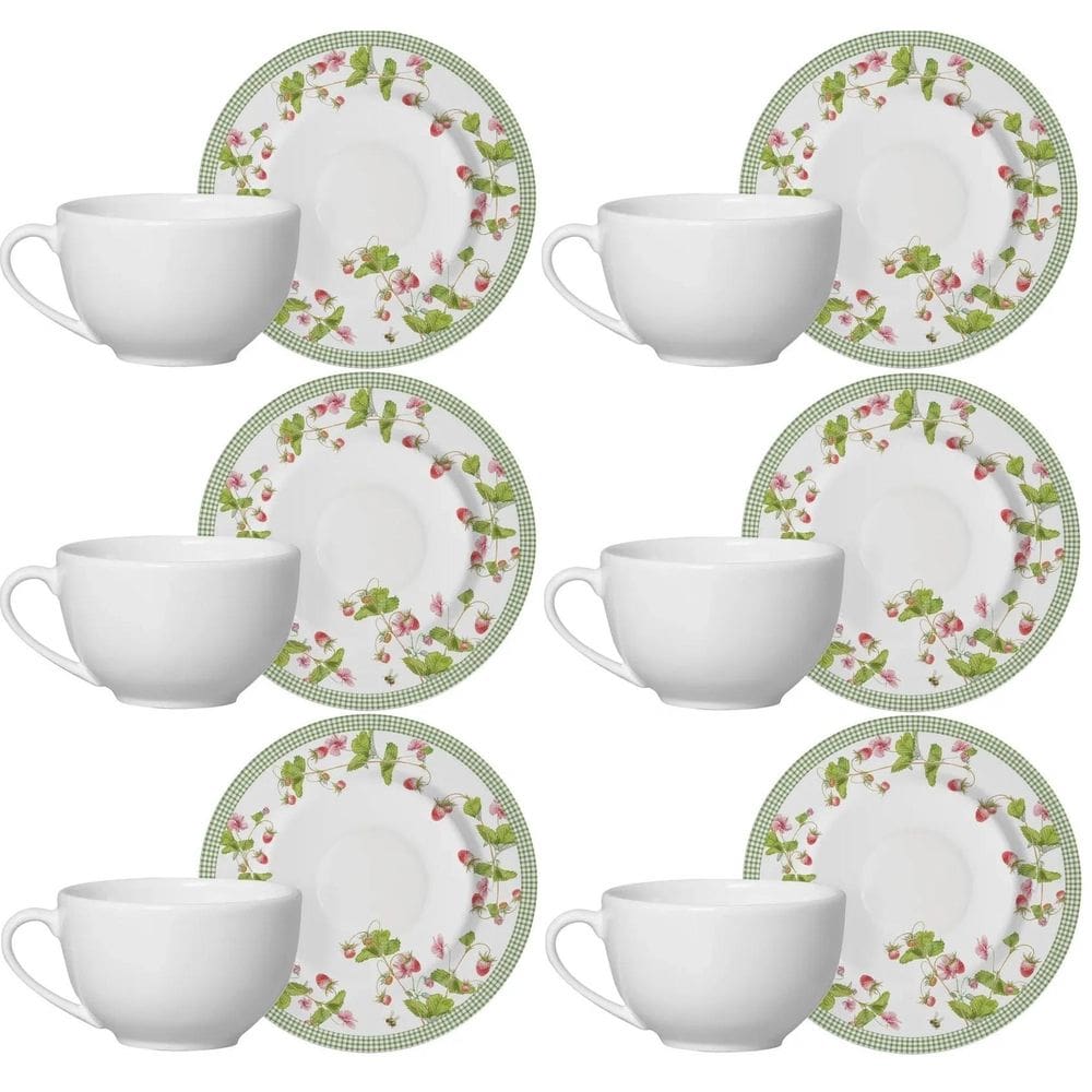 Jogo de Xícaras de Chá Picnic - 12 Peças - Alleanza