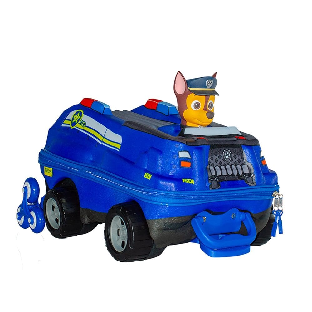 Mochila Escolar Roda Tripla Chase Carro Patrulha Canina 3D