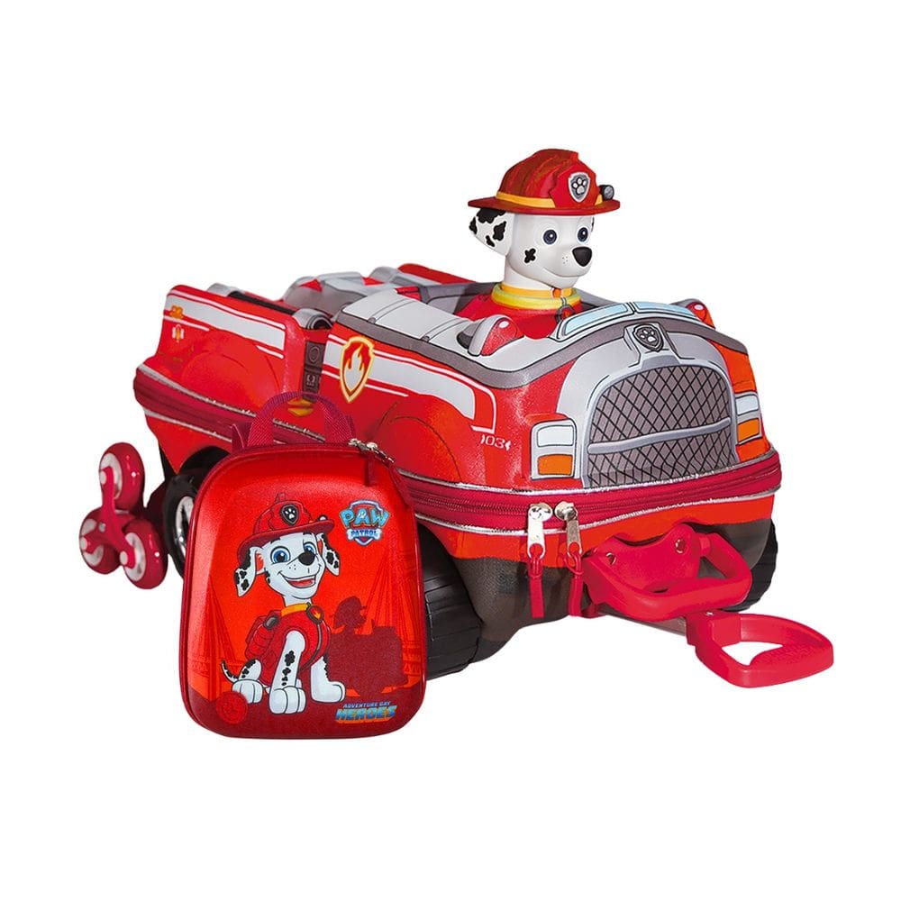 Mochila Rodas Triplas 3D Lancheira Patrulha Canina Marshall