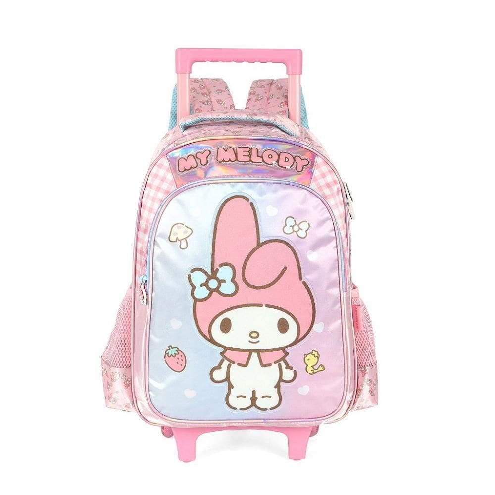 Mochila de Rodinhas Luxcel Com Alça My Melody Rosa