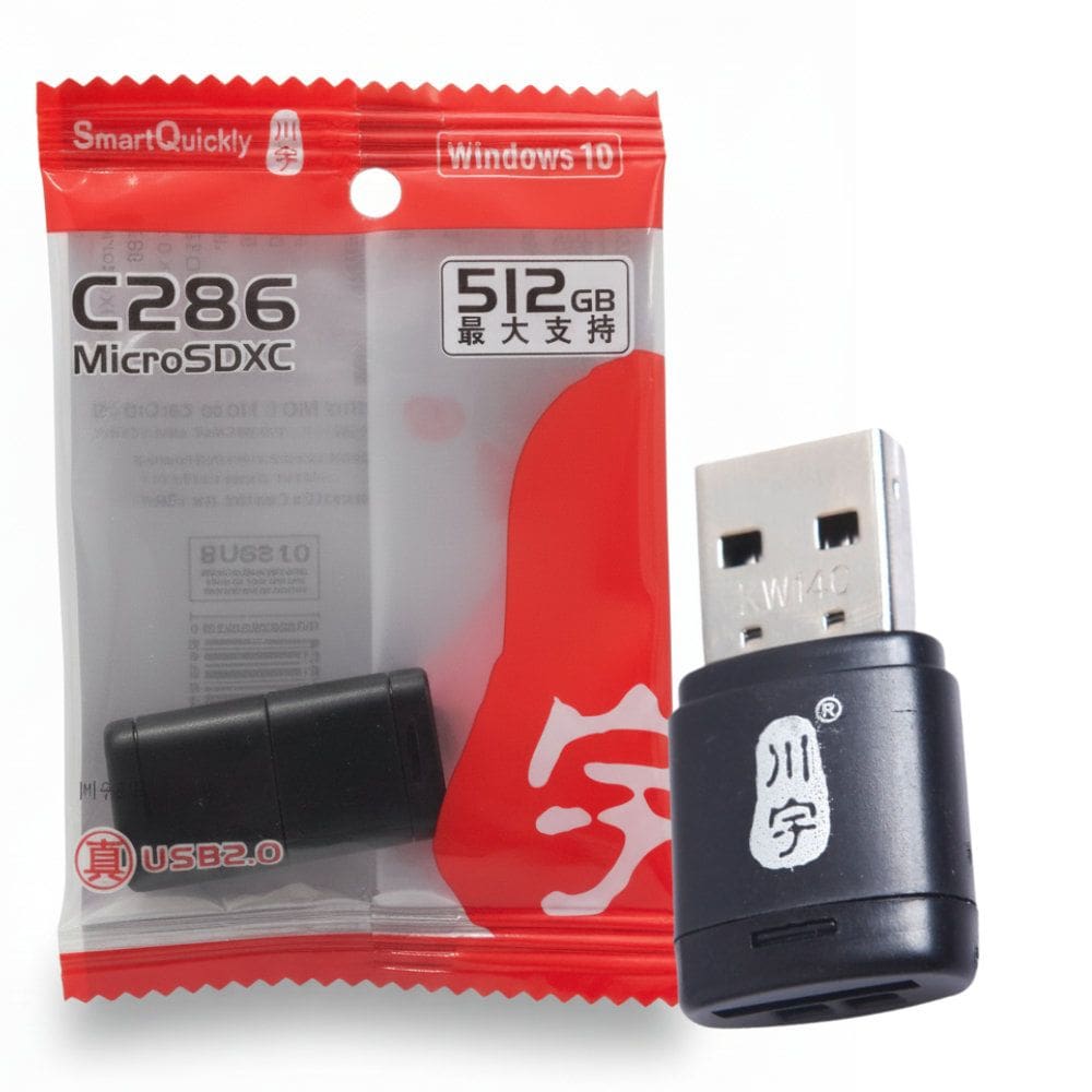 Adaptador Leitor Cartão Micro SD USB 2.0, Cartão Vira Pen Drive, Até 512GB, Som Automotivo