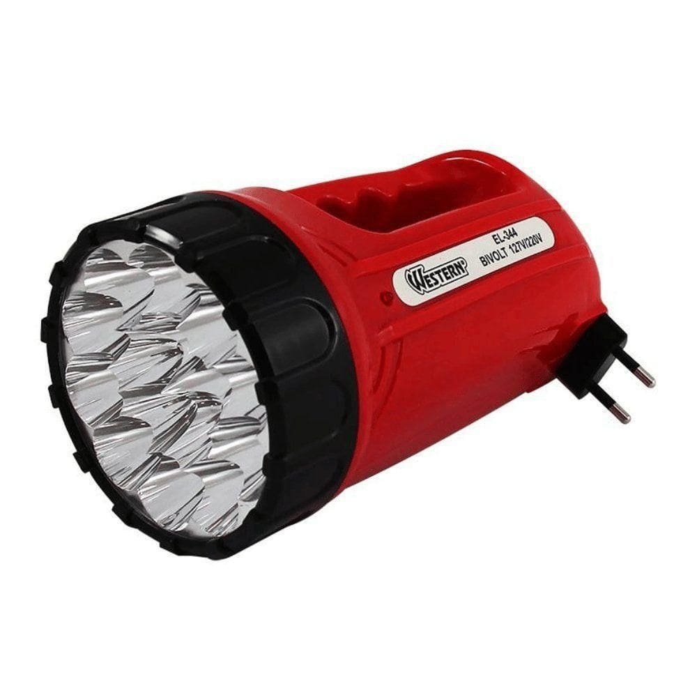 Lanterna Recarregável Western Curta 15 Leds Bivolt