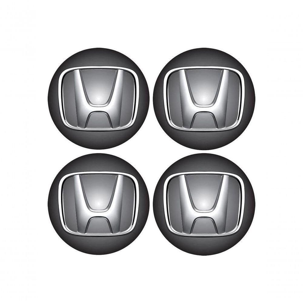 Jogo Emblema Calota Honda 48mm Resinado 4 Peças