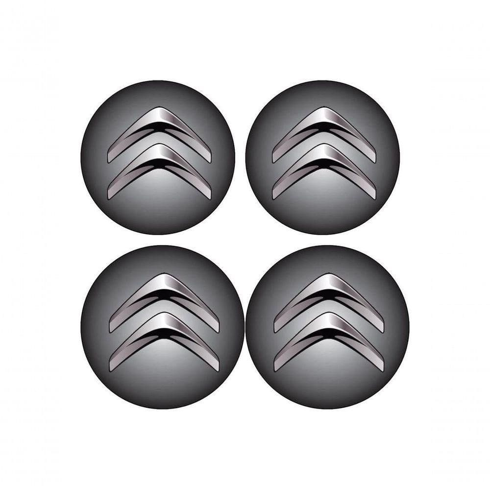 Jogo Emblema Calota Citroen 48mm Resinado Pct -4