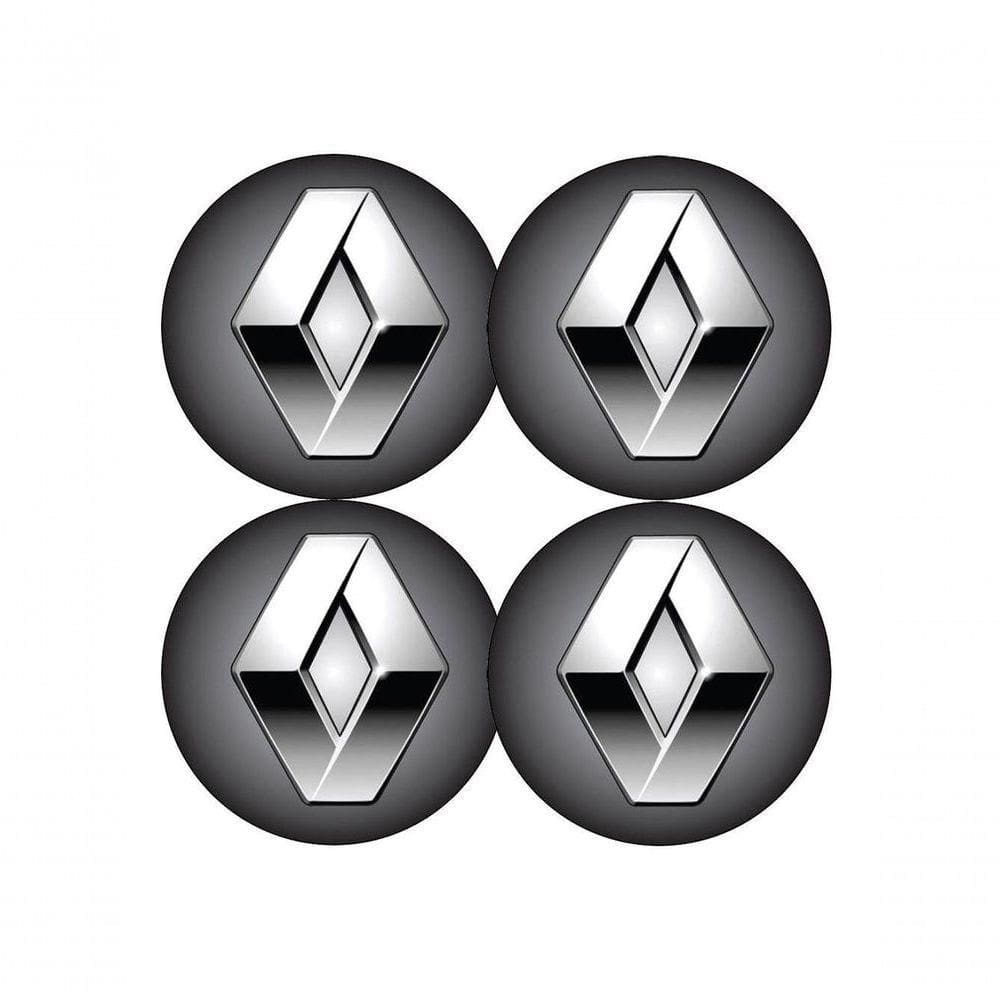 Jogo Emblema Calota Renault 51mm Resinado 4 Peças