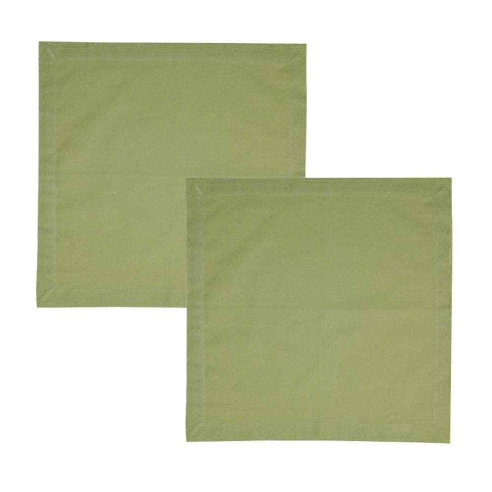 Cj 2 Guardanapos de Tecido Algodão Verde Claro 40x40cm Royal Decor