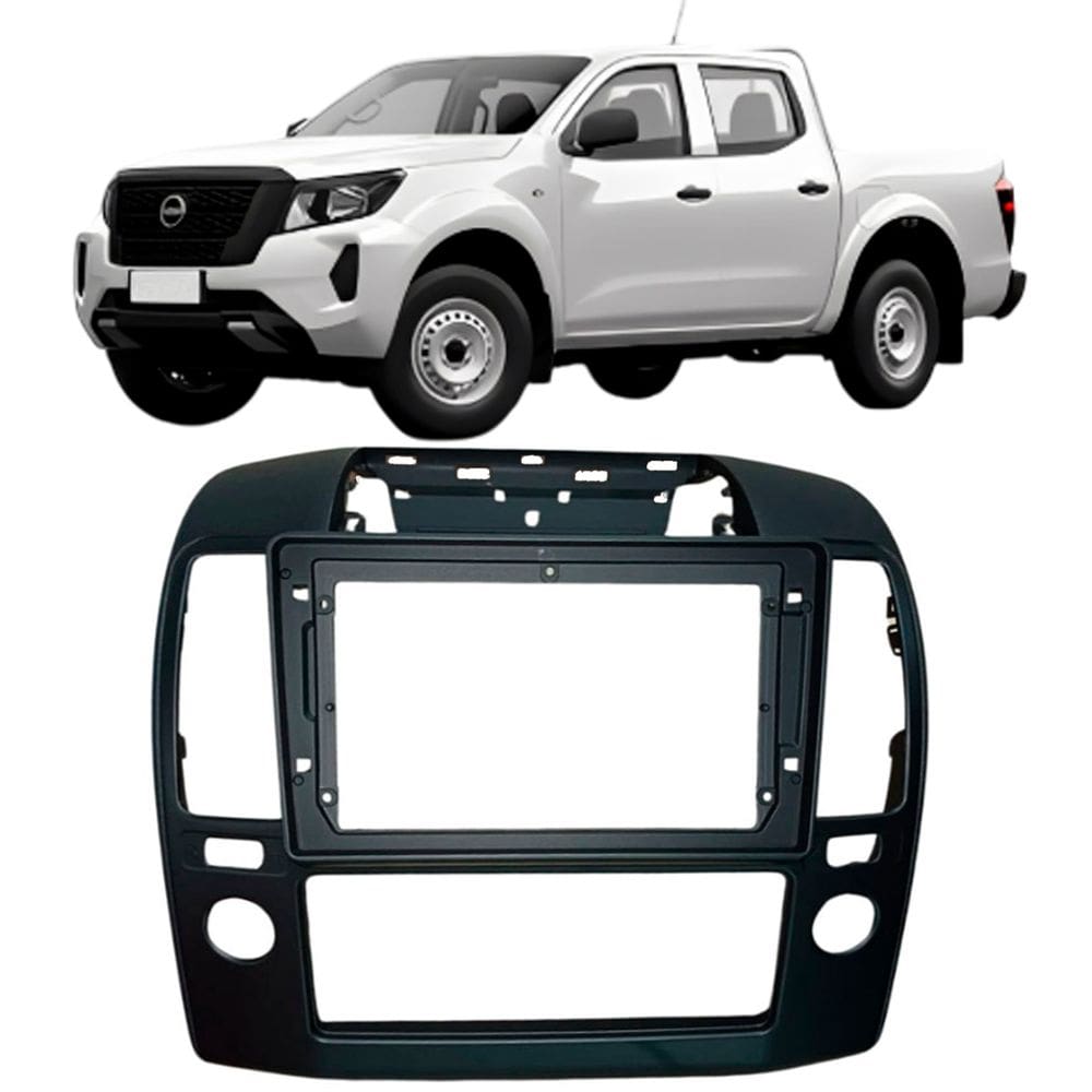 Moldura 9 Polegadas Frontier 2007 à 2012 Preta Painel Central Multimidia Expex Epx9ns005 Som