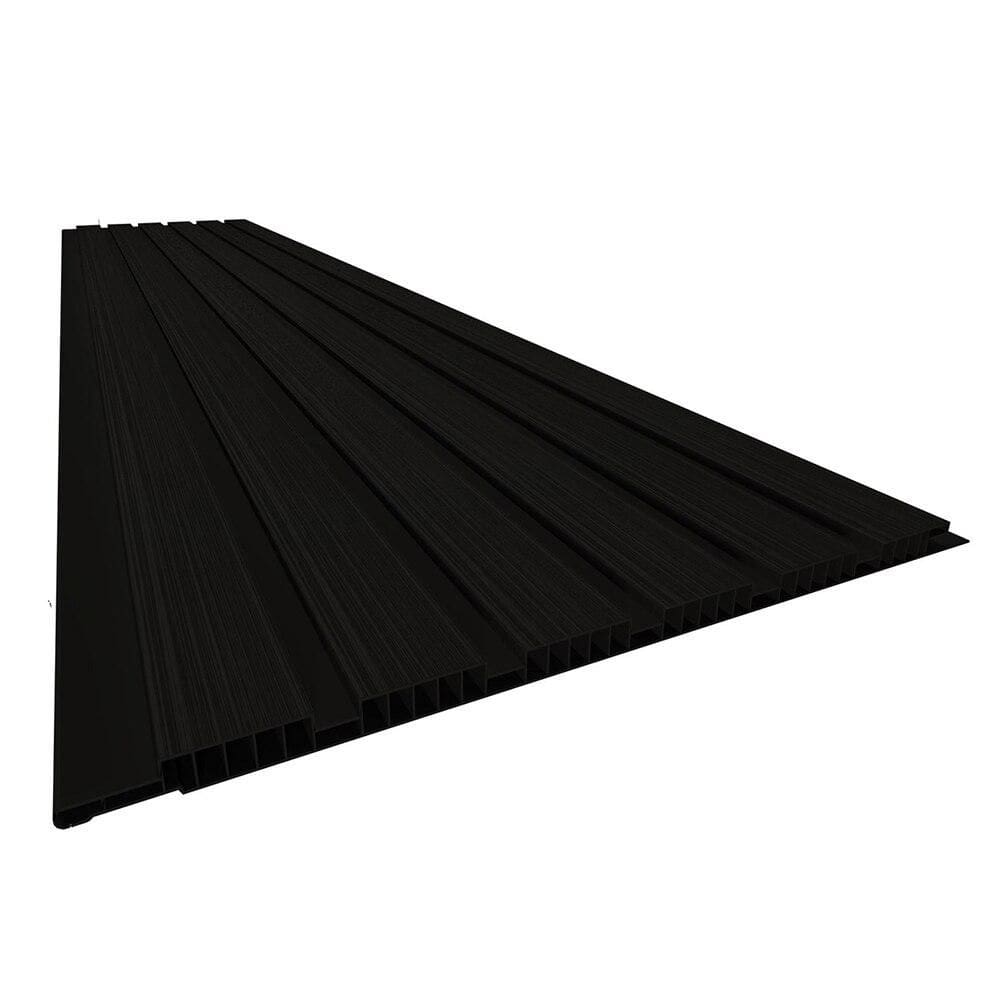 Painel Ripado Plasbil 20 x 0,7 cm 6 Metros, Preto
