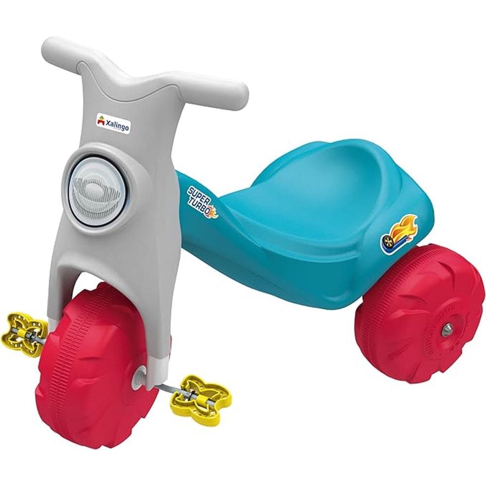 Triciclo Infantil Super Turbo Azul com Assento Anatômico e Rodas Robustas