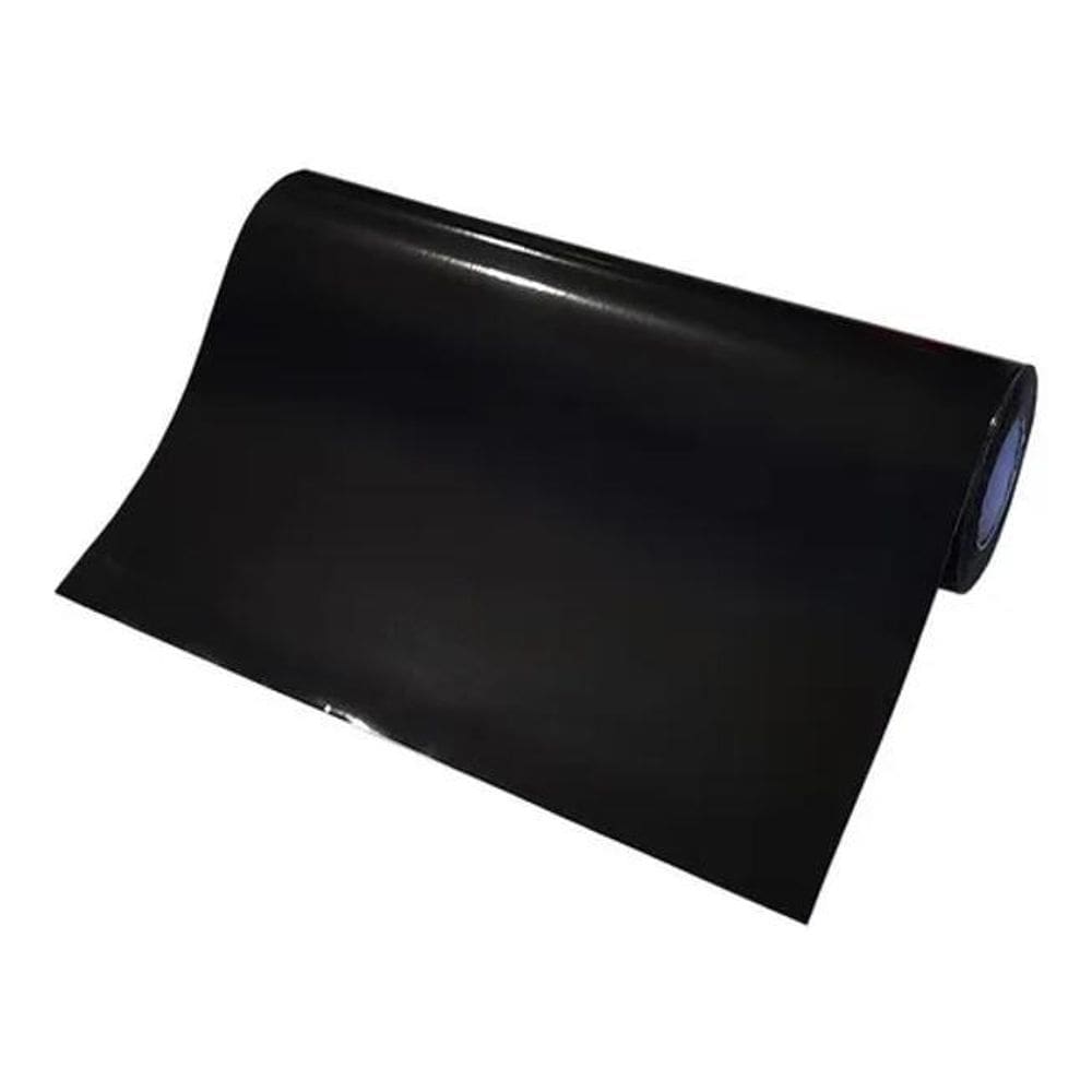 2X Vinil Adesivo Recorte Silhouette Preto Brilho Rolo 5M X 3