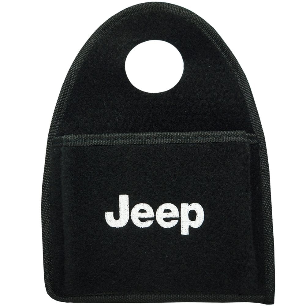 Lixeira Lixinho Automotiva Carro Carpete Logo Bordado Jeep para Câmbio Preta