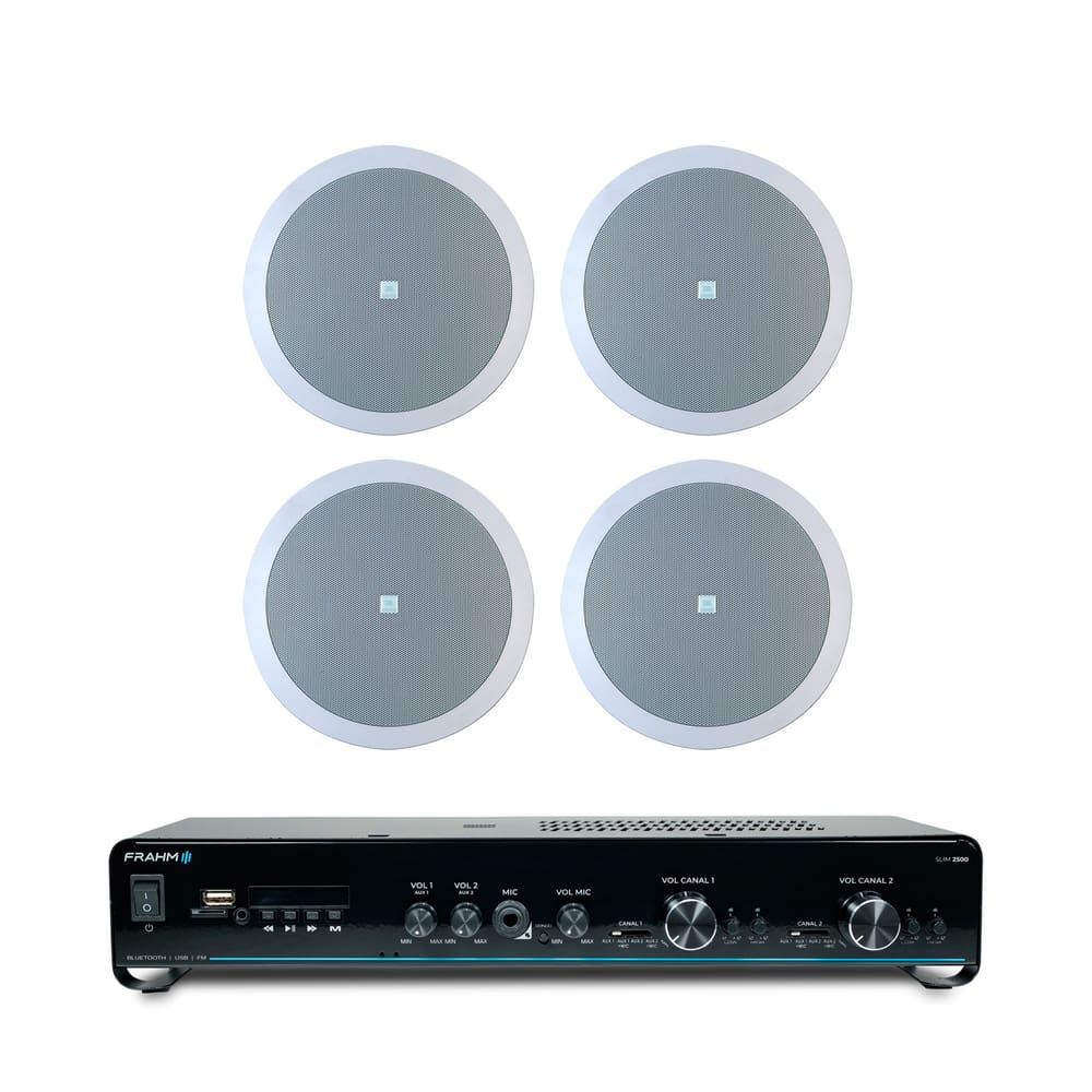 Kit Amplificador Slim 2500 G5 Frahm + 4 Arandelas 6co2r