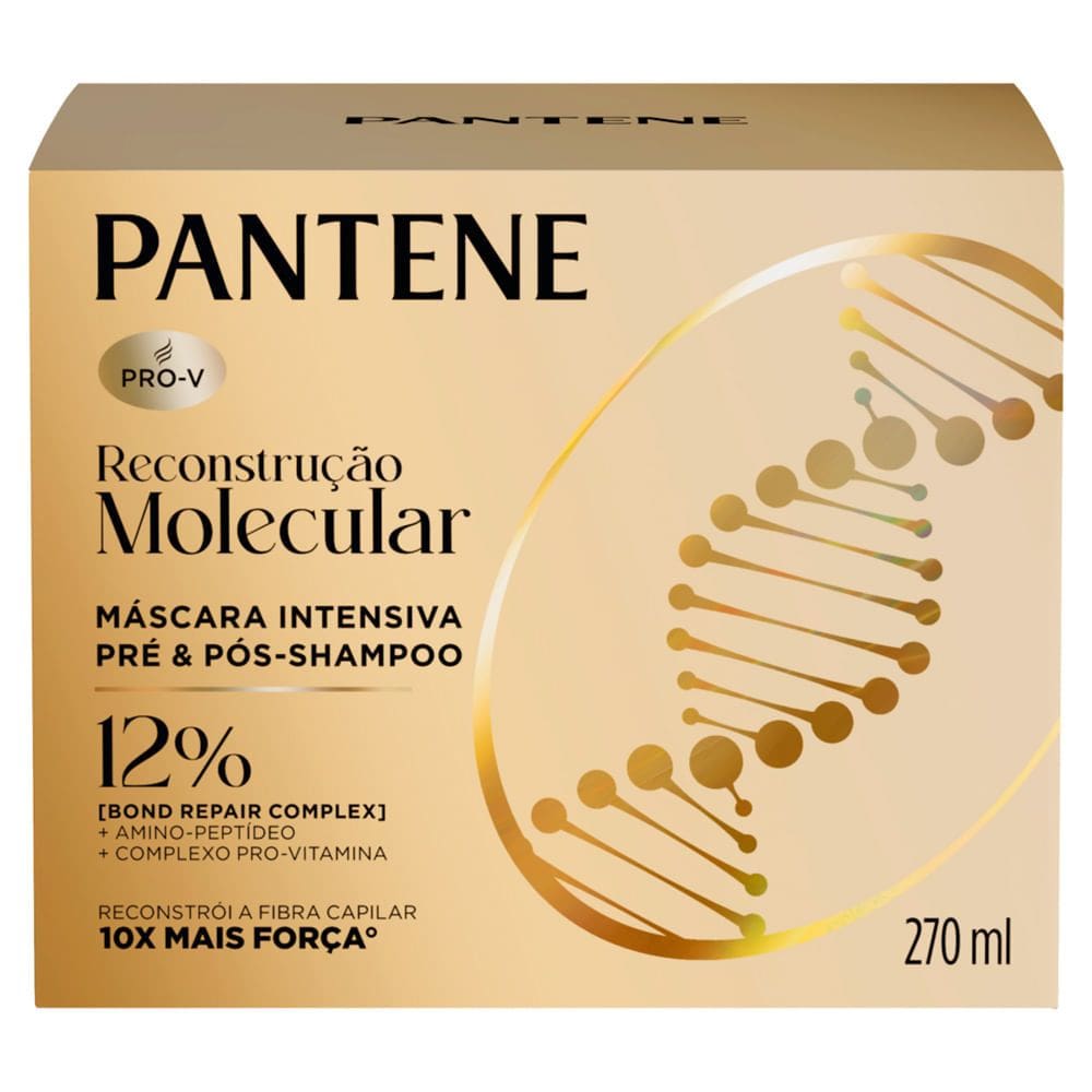 Máscara Intensiva Pré e Pós Shampoo Pantene Pro-V Reconstrução Molecular Bond Repair 270ml