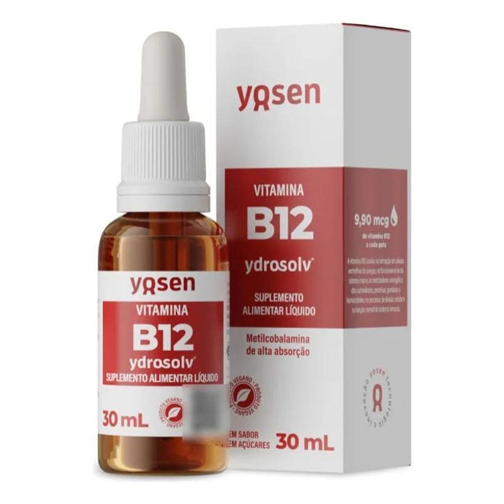 2X Vitamina B12 Líquida Metilcobalamina Ydrosolv 30Ml Yosen